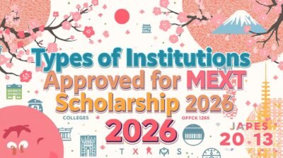 Types of Institutions Approved for MEXT Scholarship 2026
